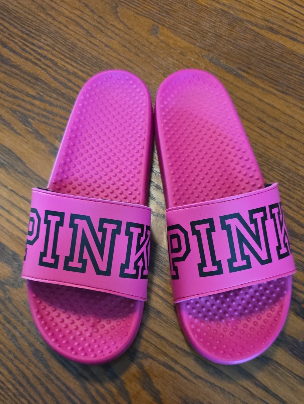PINK Victoria's Secret Kids Pink Slide Sandals with Bold Logo